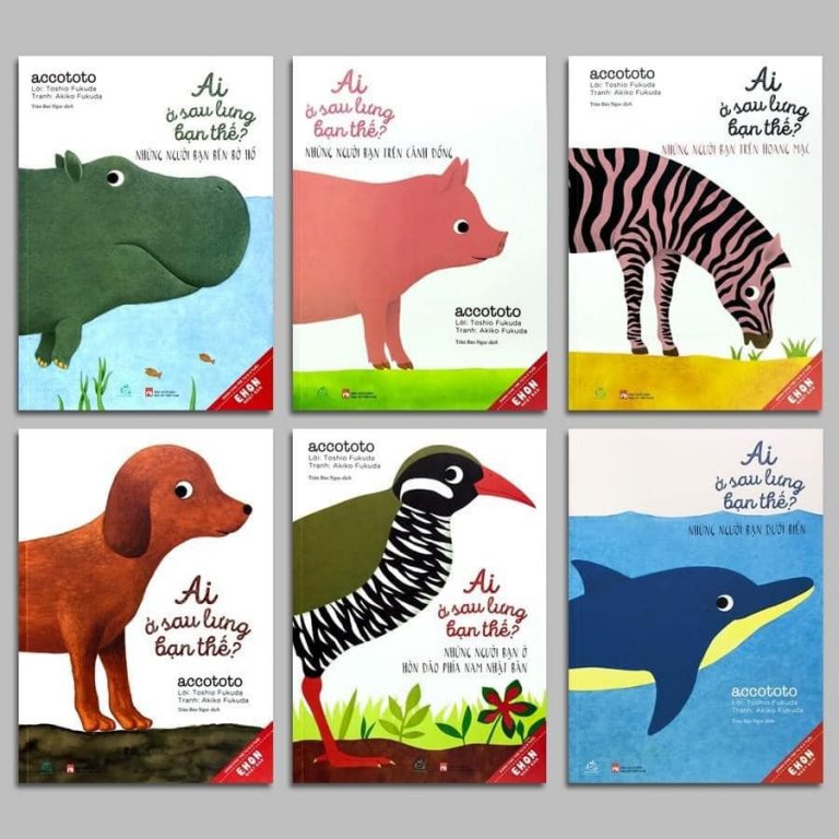 Bộ sách Ehon Ai ở sau lưng bạn thế giúp bé nhận biết động vật và không gian